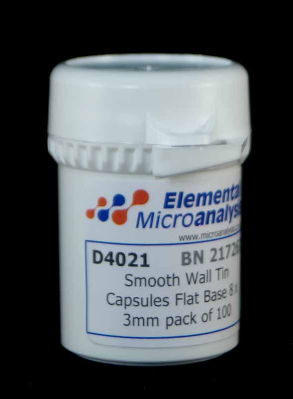 Smooth Wall Tin Capsules Flat Base 8 x 3mm pack of 100